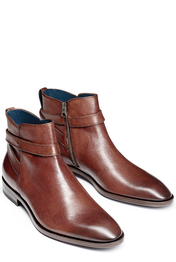 Mens boots with outlet straps and buckles