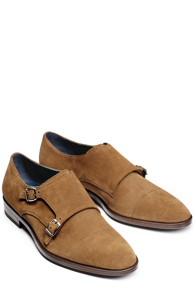 Mens suede double monk strap shoes shop