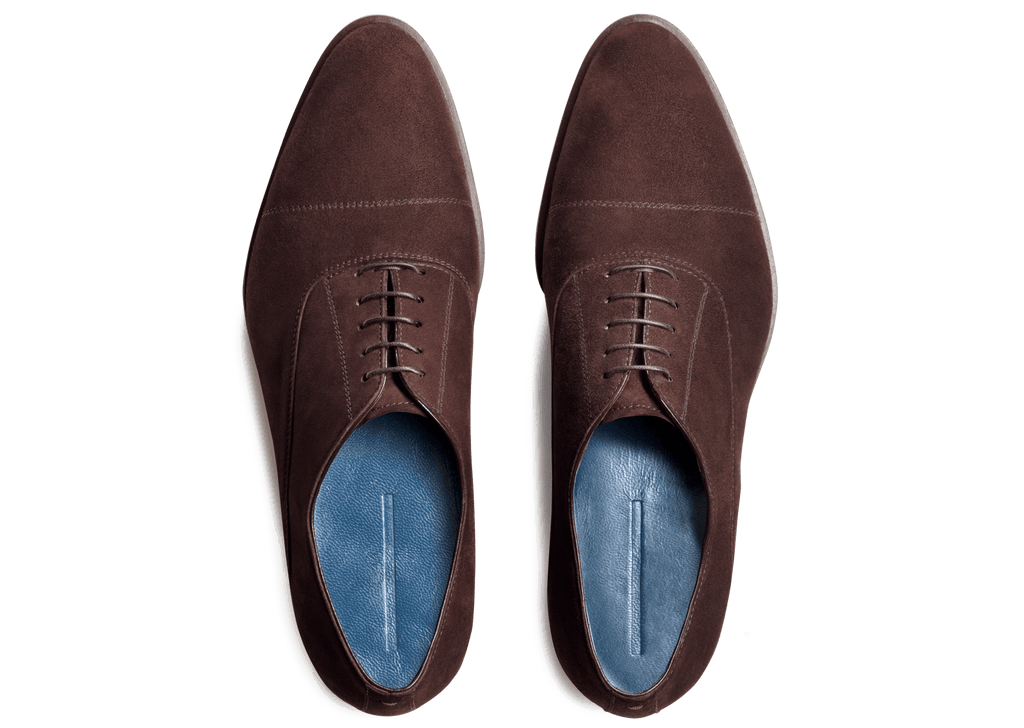 Suede cap toe oxford sale
